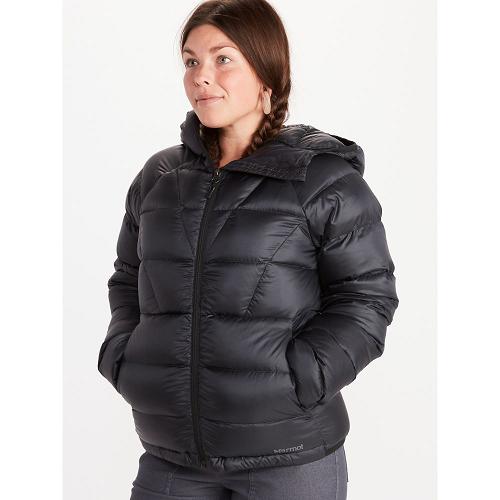 Marmot Hype Jackets - Womens Down Jacket Black CA2938410 Canada